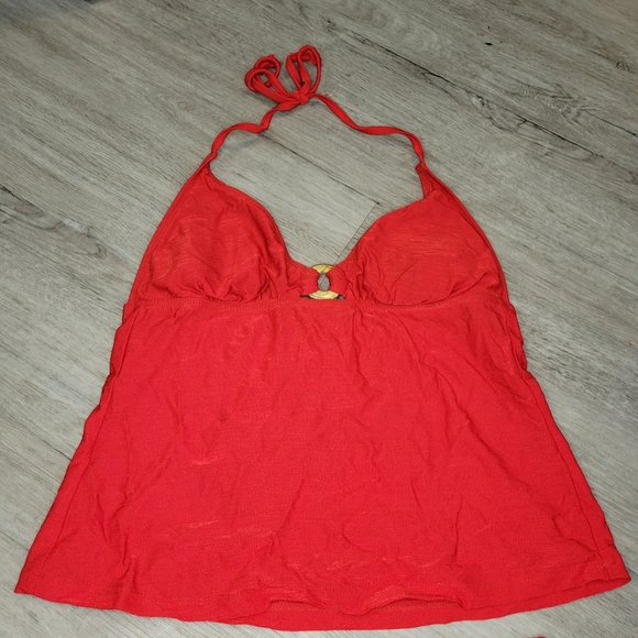 Athena women's red 2 peice tankini swimsuit - Picture 5 of 13